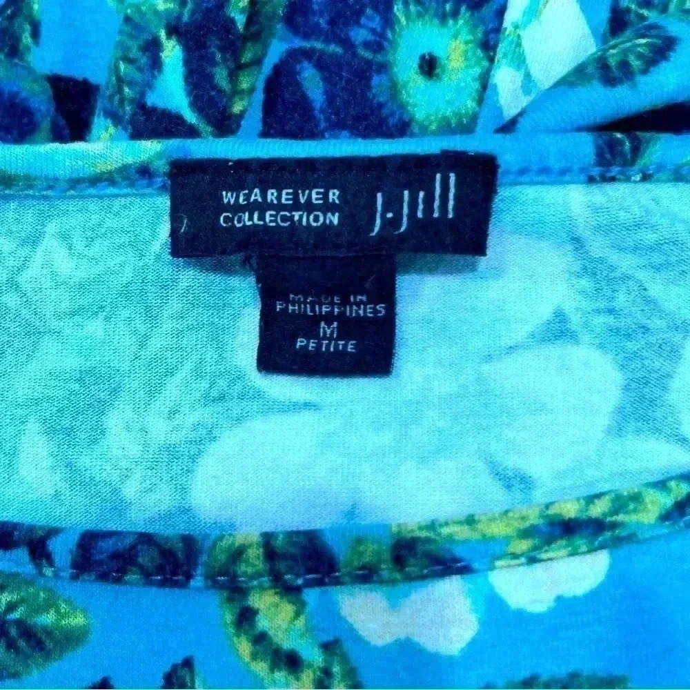 J.Jill wearever collection petite floral 3/4 sleeve shirt - Picture 7 of 7
